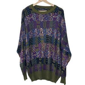 BACHRACH MULTICOLOR MEN'S  KNIT SWEATER‎ SIZE L